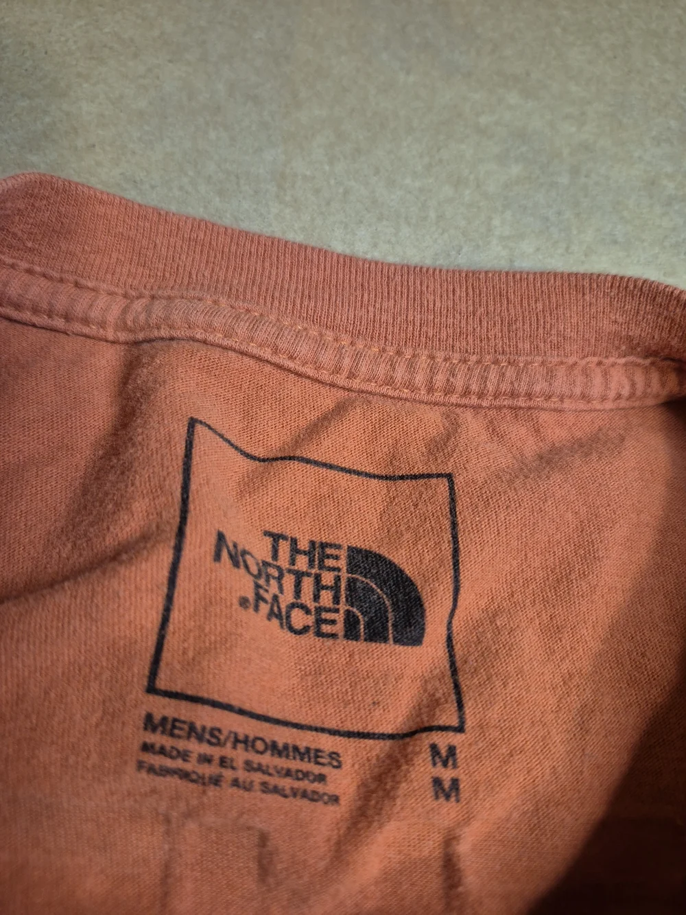 The North Face Men's Long Sleeve Crew Tee - Rust Orange